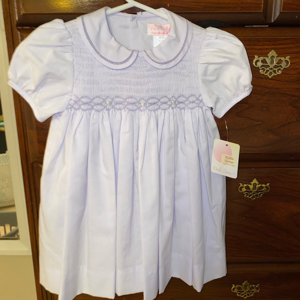 Purple smocked dress